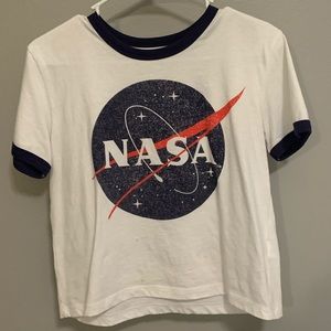 White “Nasa” t-shirt